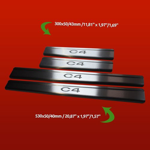 Listwa progowa CITROEN C4 MK1 Stal nierdzewna 304 mat 4szt na Arena.pl