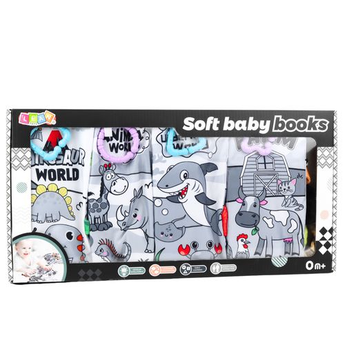 Zestaw Miękkie Książeczki Edukacyjne Sensoryczne Dla Malucha 4szt na Arena.pl