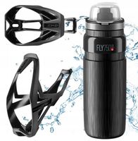 Koszyk na bidon RaceOne + bidon ELITE FLY 750ml lekki ZESTAW ze śrubkami