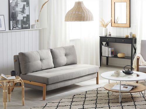 Sofa rozkładana jasnoszara EDLAND na Arena.pl