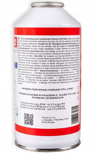 GAZ DO NABIJANIA KLIMATYZACJI AUT R134A CZYNNIK CHŁODNICZY USZCZELNIACZ 3W1 na Arena.pl