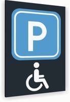 Tabliczka znak informacyjny 30x20 Antracyt PARKING DLA NIEPEŁNOSPRAWNYCH