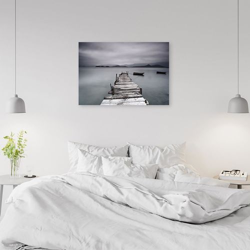 Obraz na płótnie – Canvas, Pomost nad jeziorem 90x60 na Arena.pl