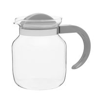 Dzbanek szklany żaroodporny z przykrywką do herbaty kawy SONIA 1,3L szary