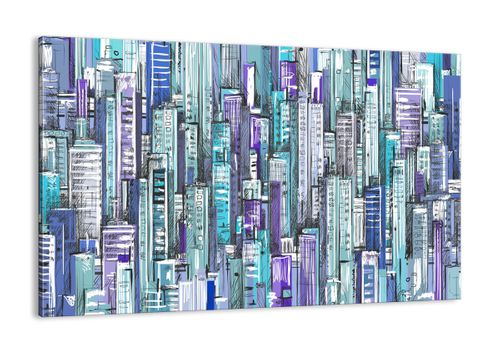 Obraz Na Płótnie - Drapacze Chmur - 120X80 Cm - Aa120X80-3857 na Arena.pl