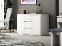 KOMODA MEGAN K3 BIAŁA na ubrania do salonu przedpokoju sypialni