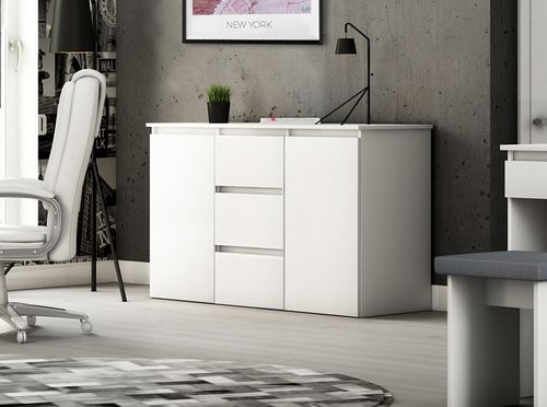 KOMODA MEGAN K3 BIAŁA na ubrania do salonu przedpokoju sypialni na Arena.pl