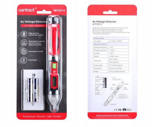 PRÓBNIK NAPIĘCIA ELEKTRYCZNEGO AC 12-1000V CZUŁY BEZDOTYKOWY TESTER OBWODU na Arena.pl