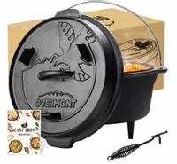 Kociołek Żeliwny Garnek Do Gotowania Na Ognisku Duży Garnek Overmont 4,2 l