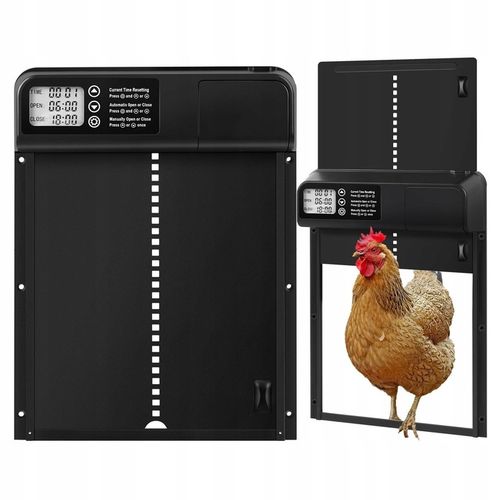 AUTOMATYCZNE DRZWI DO KURNIKA OTWIERANIE DRZWI Z TIMEREM METALOWE CZUJNIK na Arena.pl