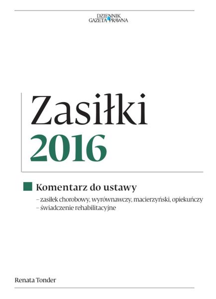 (pdf) Zasiłki 2016 zdjęcie 1