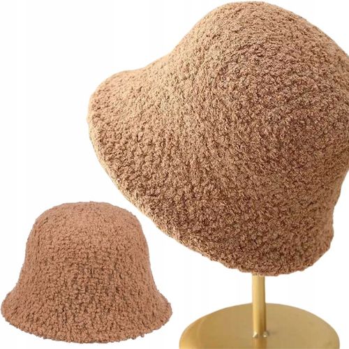 BUCKET HAT KAPELUSZ JESIEŃ ZIMA WIOSNA BOUCLE BUKLA BARANEK BEAR KOL 3006 na Arena.pl