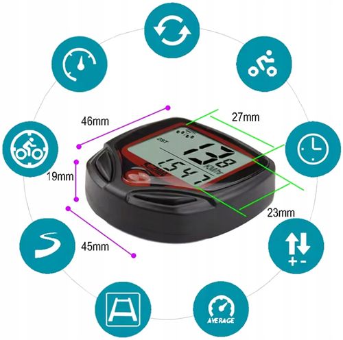 Licznik rowerowy przewodowy MEMFLOW SB-318 na Arena.pl