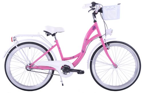 Rower Kozbike Junior 24 różowo-biały 3 biegi na Arena.pl