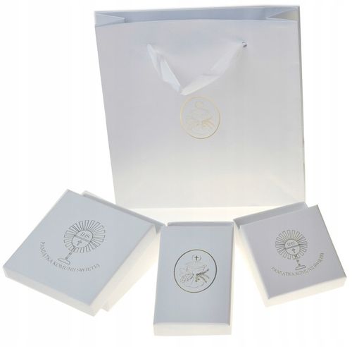 Złoty Łańcuszek z Medalikiem 585 z aniołkiem Na CHRZEST+ Prezent na Arena.pl