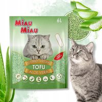 MIAU MIAU - ŻWIREK TOFU Z ZAPACHEM ALOE VERA 6L