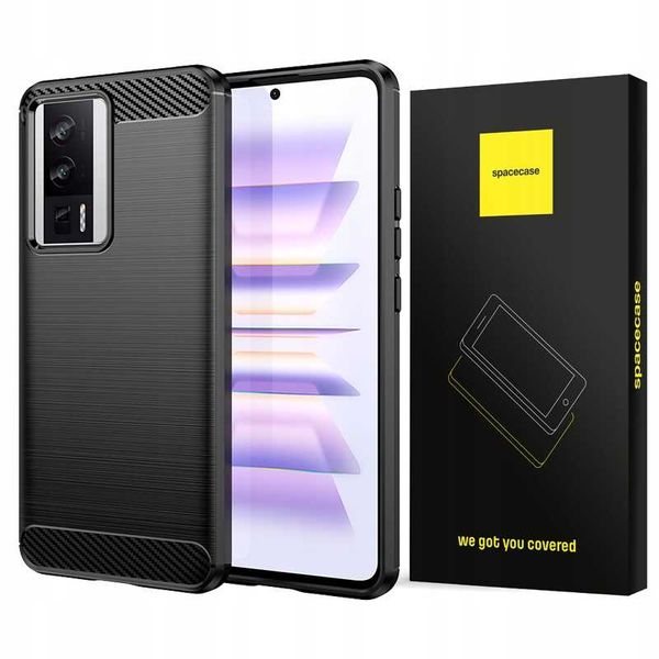 Spacecase Carbon Poco F5 Pro black zdjęcie 1