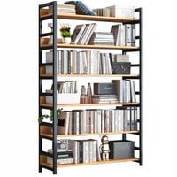 INDUSTRIALNY REGAŁ STOJĄCY RUSTYKALNY 6 PÓŁEK DRABINKA NA KSIĄŻKI 174 CM