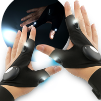 2x RĘKAWICZKI Z LATARKĄ LED WODOODPORNE WARSZTATOWE DLA MECHANIKA