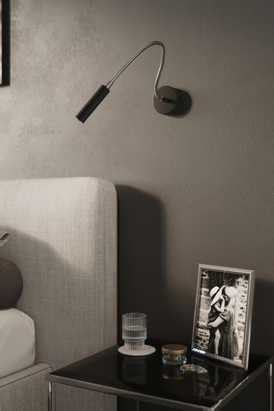 Regulowana LAMPA ścienna SL.0910 metalowa OPRAWA kinkiet na peszlu czarna zdjęcie 3