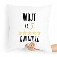 Poduszka Prezent Dla Wójta Na Pięć Gwiazdek Z Nadrukiem Ze Zdjęciem