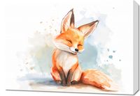 Obraz 70x50cm Zadowolony Lisek