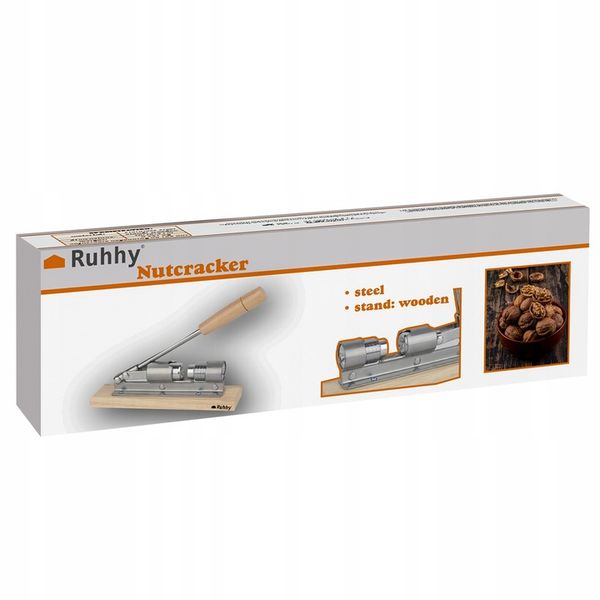 Dziadek do Orzechów na Podstawce Mocny Stalowy Duży Solidny Drewniany Spód zdjęcie 6