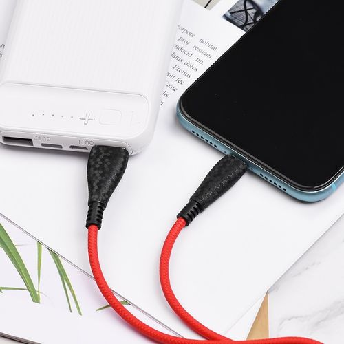 Borofone - kabel USB-A do Lightning 1m czerwony na Arena.pl