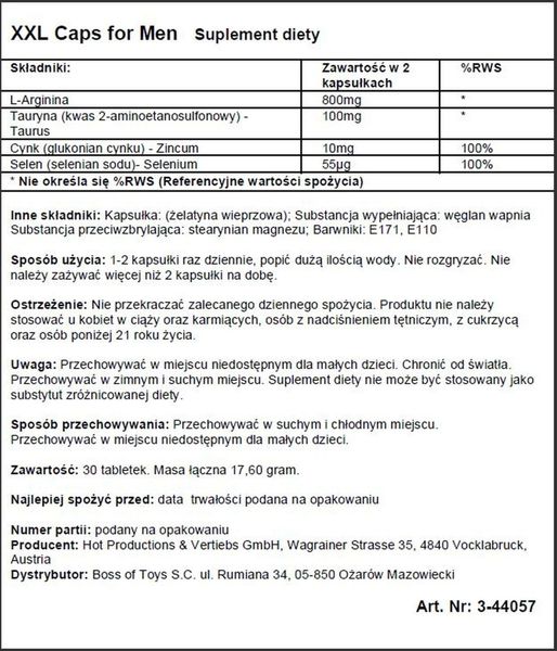 Supl.diety-Xxl Caps For Men zdjęcie 2