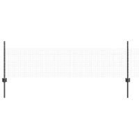 Ogrodzenie z słupkami Szary 0,5 x 10 m Stal