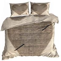 Pościel 3D bawełna satyna 160x200cm UTKANE SERCE