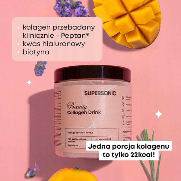 SUPERSONIC Collagen kolagen Beauty Drink Mango zdjęcie 2