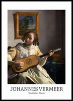 Plakat 50x70cm Design Guitar Player, Vermeer Vintage do Salonu