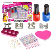 Zestaw Do Malowania Paznokci Naklejki Pierścionki Brokat 777-3