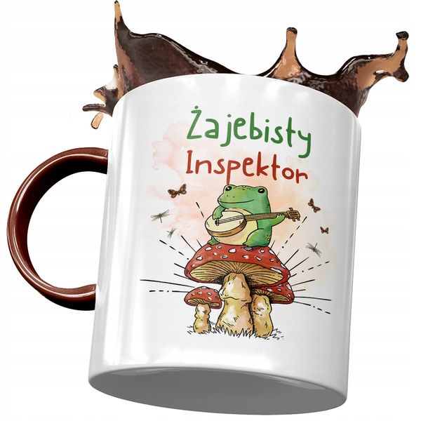 Kubek Bordowy Dla Inspektora Żajebisty Prezent Z Nadrukiem Ze Zdjęciem zdjęcie 1