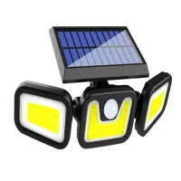 Lampa solarna z czujnikiem ruchu zmierzchu 171 led cob osobny panel
