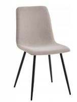 Krzesło welurowe tapicerowane taupe NOVA do jadalni do kuchni salonu