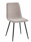 Krzesło welurowe tapicerowane taupe NOVA do jadalni do kuchni salonu