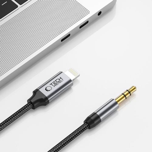 tech-protect ultraboost lightning to aux mini jack 3.5mm cable 100cm black na Arena.pl