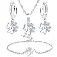 KOMPLET SREBRNEJ BIŻUTERII DAMSKIEJ 925 KONICZYNKI ELEGANCKI ZESTAW