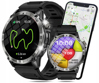 Smartwatch Męski Z GPS WODOODPORNY AMOLED ROZMOWY KROKOMIERZ PULSOMETR Mega