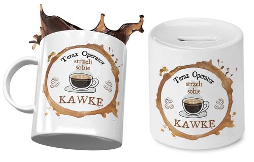 Dla Operatora Zestaw Kubek + Skarbonka Na Prezent Z Nadrukiem Ze Zdjęciem na Arena.pl