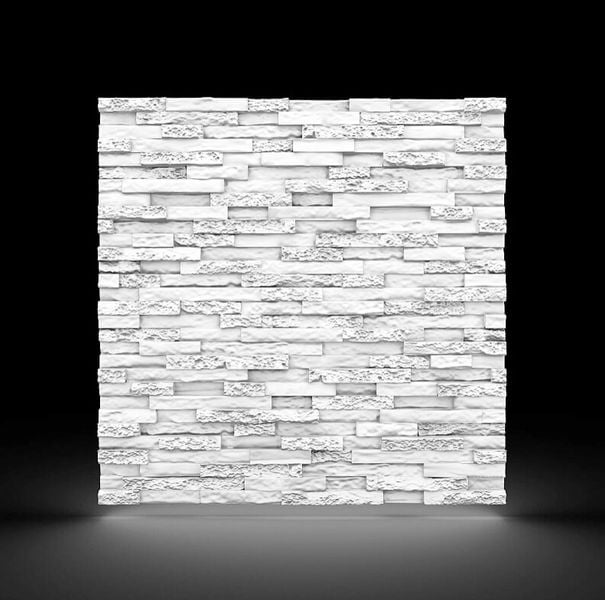 BIAŁE Dekoracyjne Panele Ścienne 60x60 - KAMIEŃ zdjęcie 5