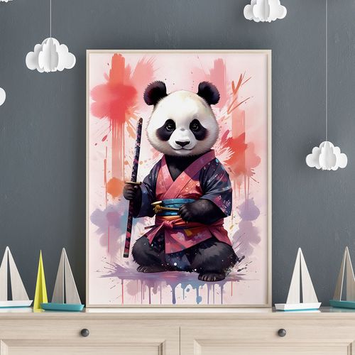 Plakat dla dzieci panda kung fu 61x91 cm na Arena.pl
