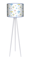 Lampa podłogowa - trójnóg drewniana duża - Samoloty