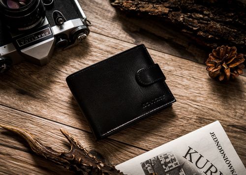 elegancki portfel męski z systemem antyskimmingowym rfid protect - rovicky na Arena.pl