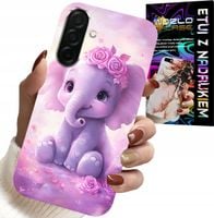 ETUI DO SAMSUNG GALAXY A26 5G - SŁODKI SŁONIK NA RÓŻOWYM TLE CASE +FOLIA