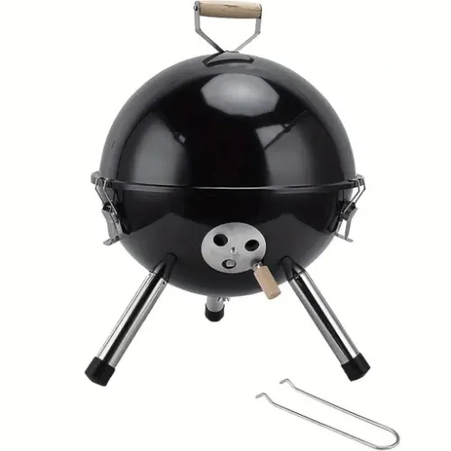 GRILL KOPUŁOWY OGRODOWY ZAMYKANY GRIL Z POKRYWKĄ WĘGLOWY BRYKIET na Arena.pl