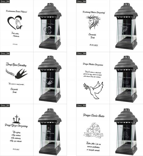 ZNICZ LAMPION KAPLICZKA z grawerem dedykacją napis na Arena.pl