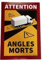 Angles Morts Attention Uwaga Martwe Pole Tir 170X250 Naklejka Laminowa